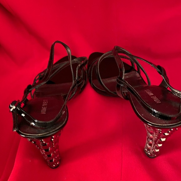 Black Crisscross open toe high heel - Picture 4 of 5